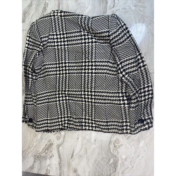 Vintage Kasper and Company ASL Womens Wool Black Houndstooth Jacket Size 10 - Picture 2 of 5